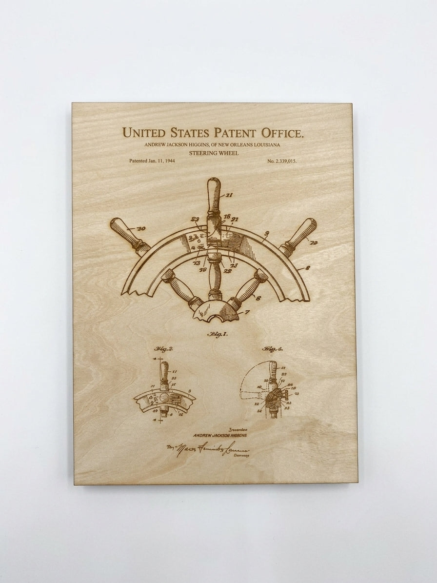 Planche décorative Plan Technique – Brevet gravé