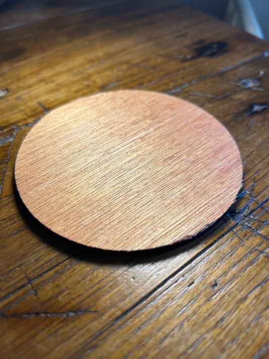 Dessous de verre bois gravé prénom personnalisé vue de face