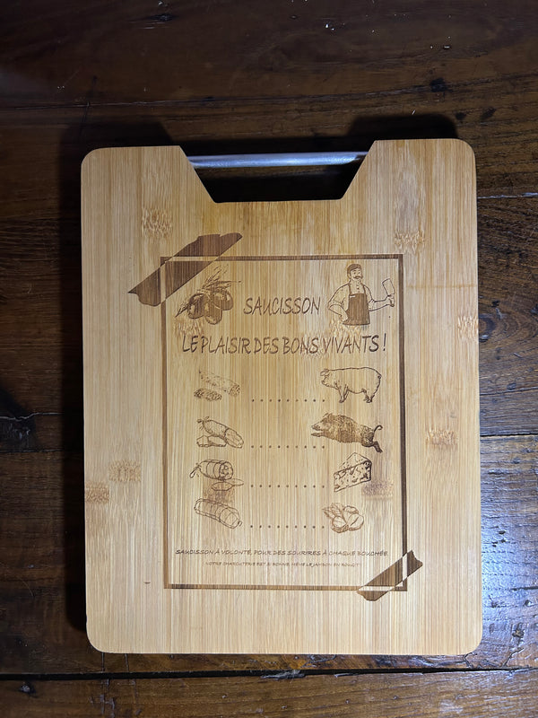 Planche à découper Carte des Saucissons