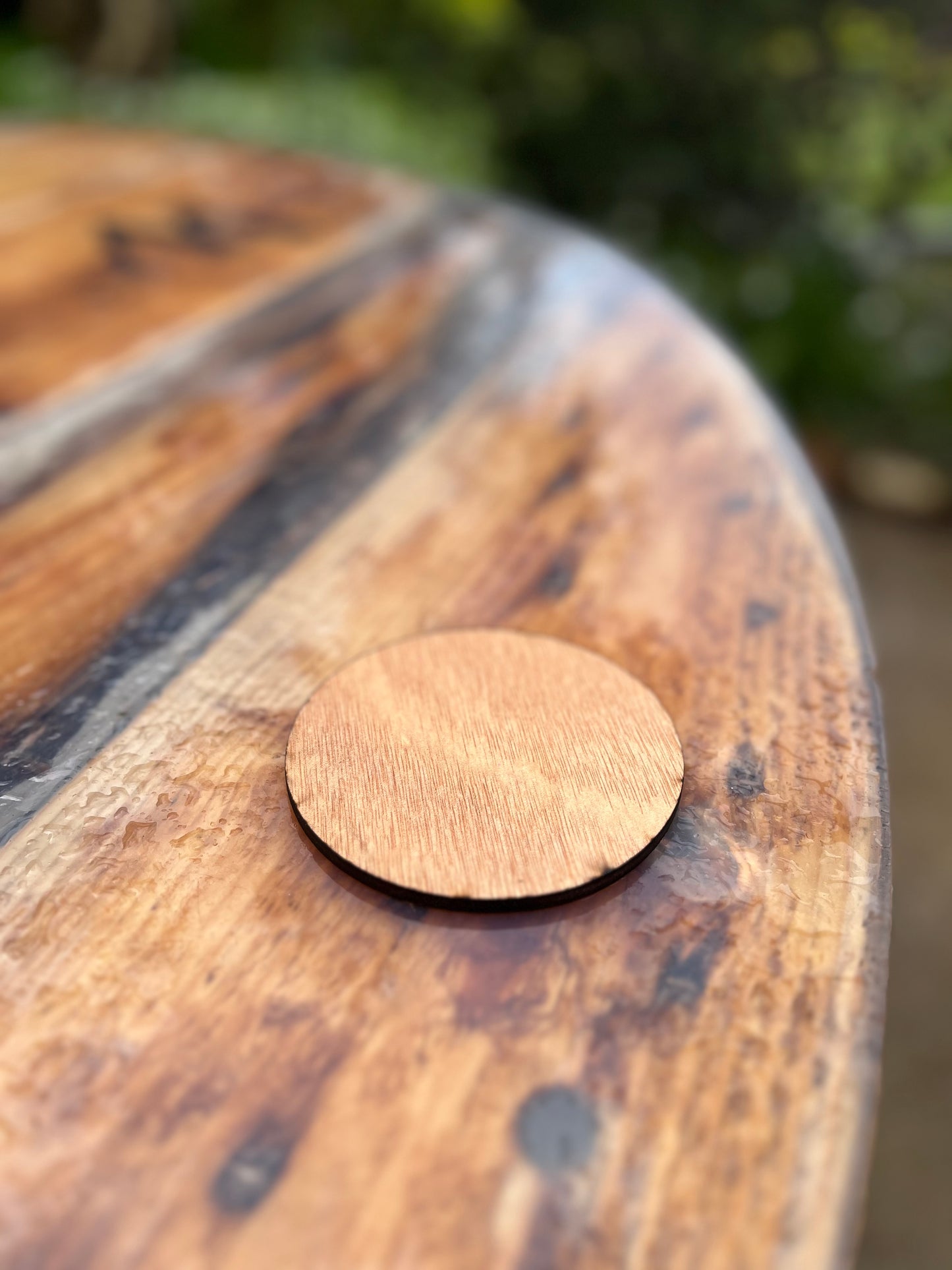 Lot dessous de verre personnalisés bois naturel présentation cadeau