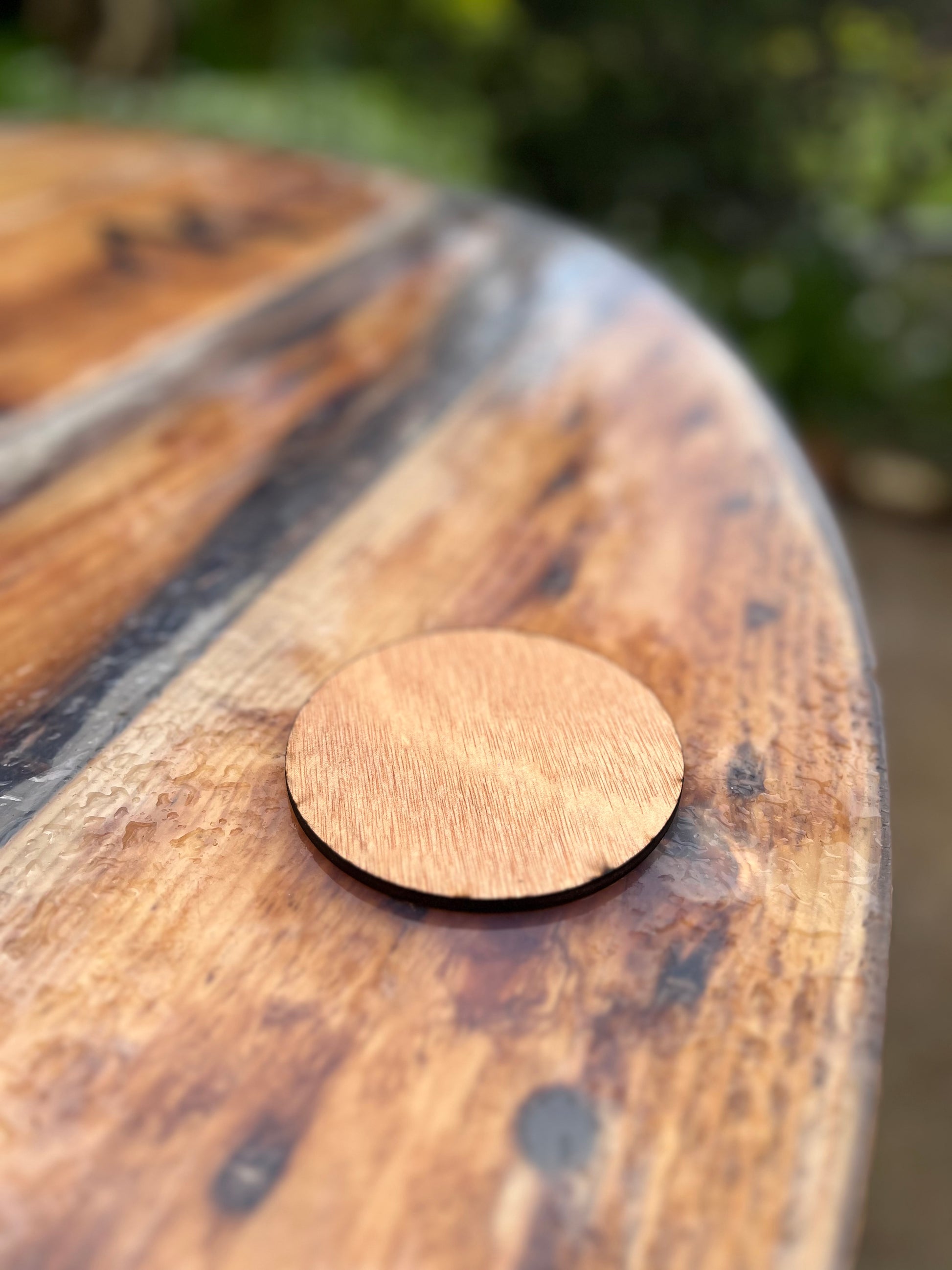 Lot dessous de verre personnalisés bois naturel présentation cadeau