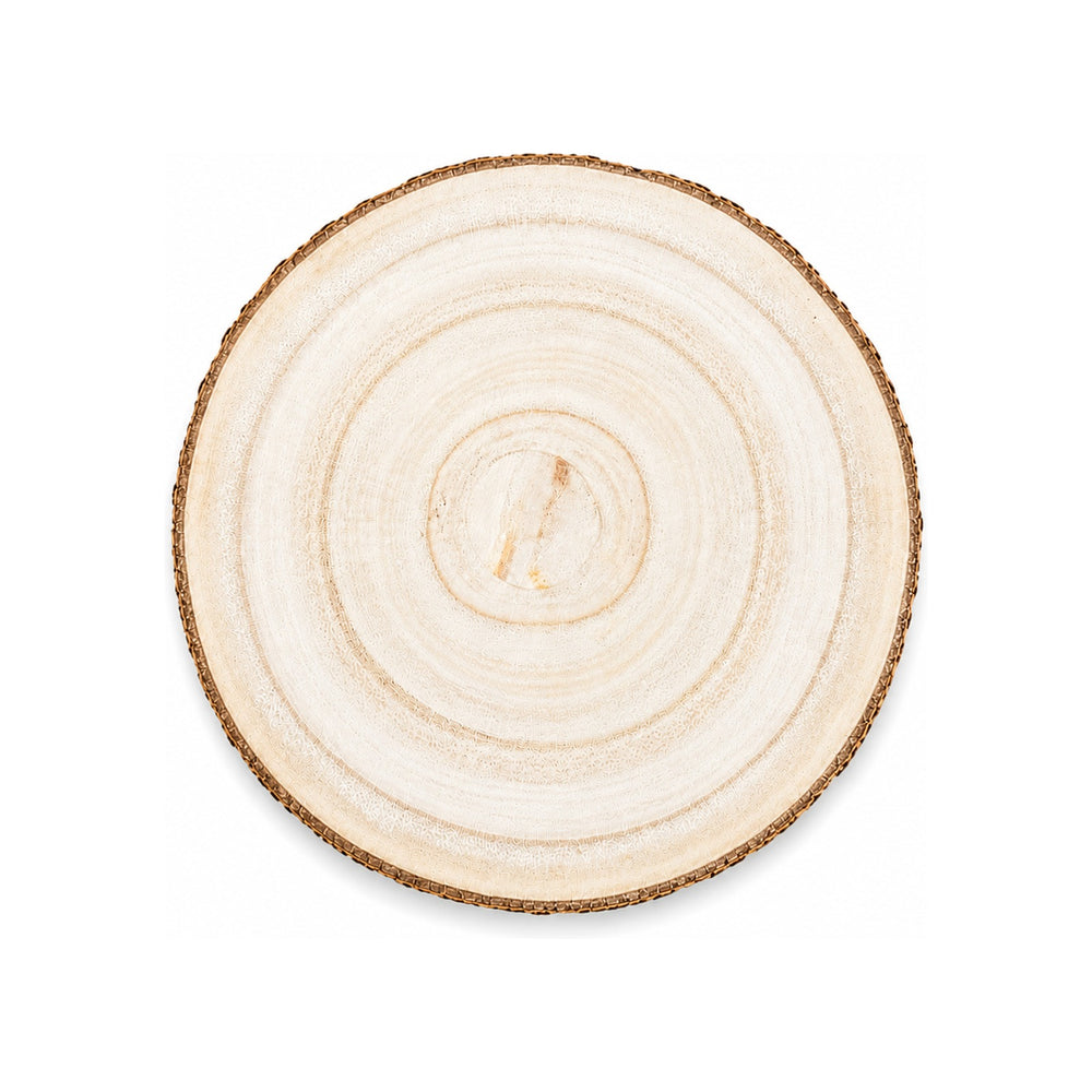 Bûche en bois brut à personnaliser, fond blanc