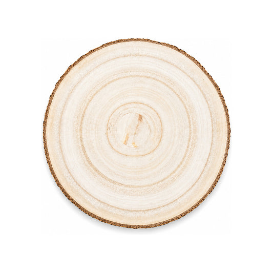 Bûche en bois brut à personnaliser, fond blanc