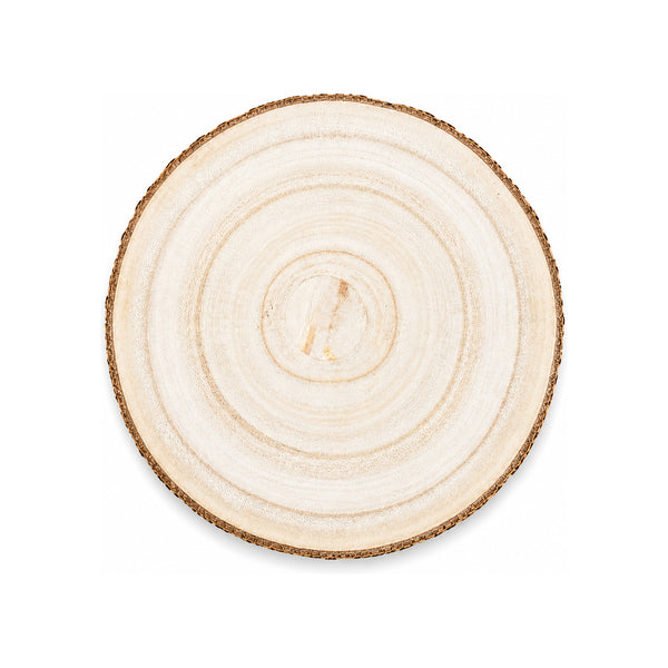 Bûche en bois brut à personnaliser, fond blanc
