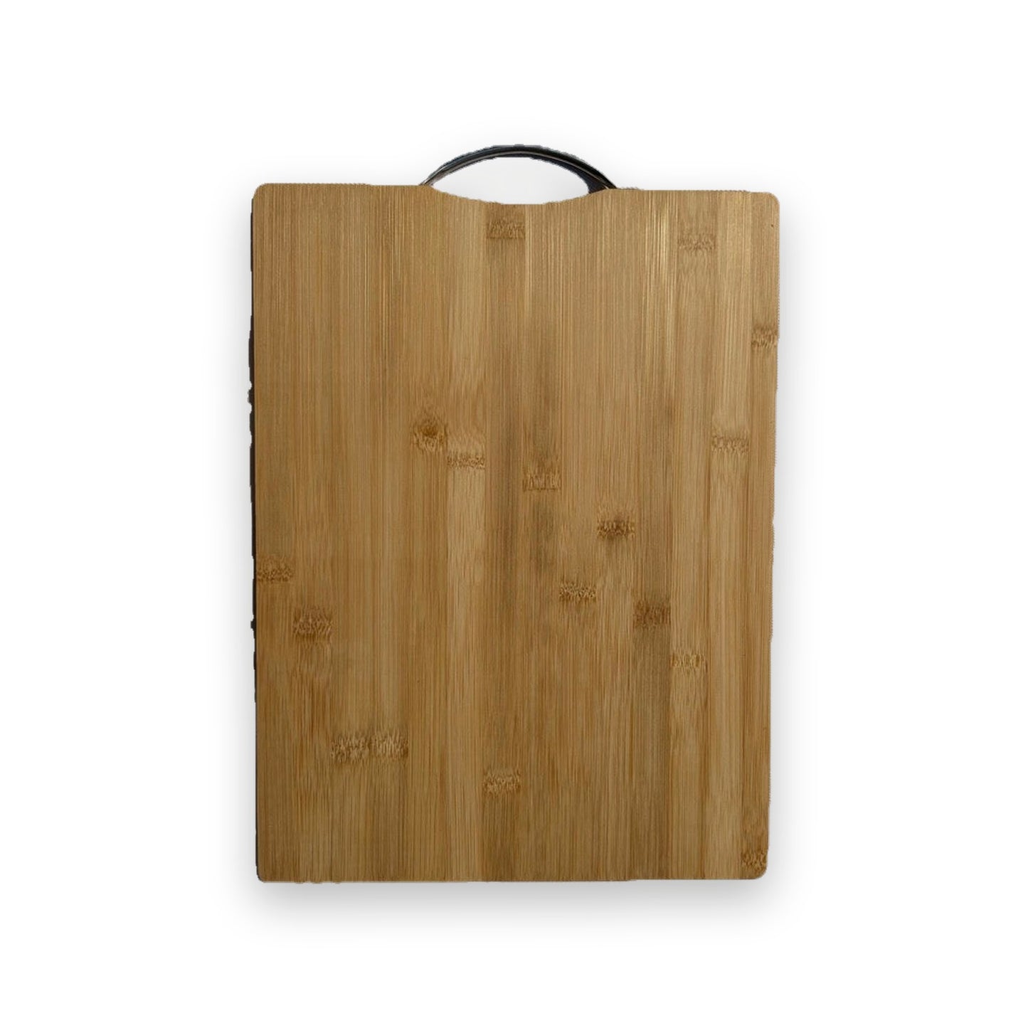 Planche à découper personnalisée en bambou sur fond blanc