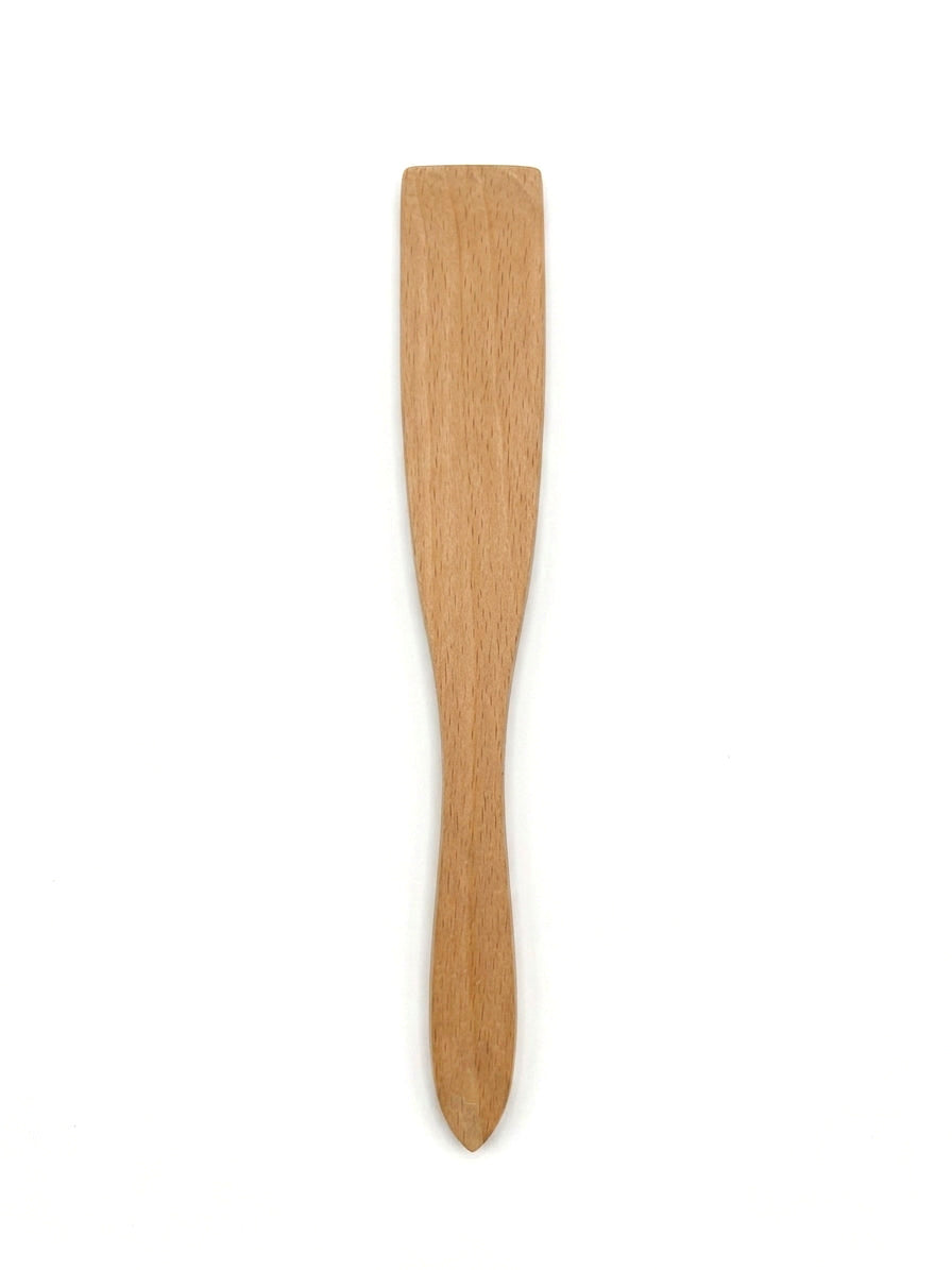 Spatule à crêpes en bois personnalisable, sur fond blanc