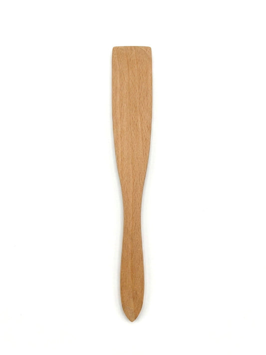 Spatule à crêpes en bois personnalisable, sur fond blanc